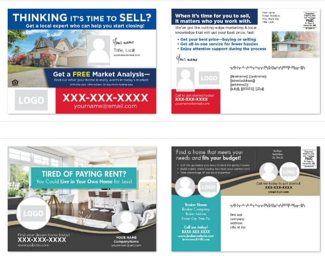 Postcard template for real estate agents
